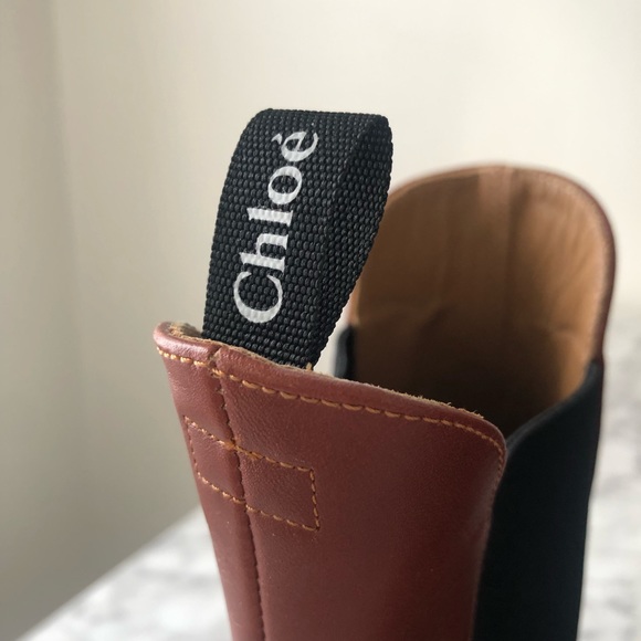 Chloe Wave Brown Heeled Chelsea Bootie - Picture 10 of 13